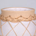 HYGGE CAVE | WHITE STONE AND RATTAN DETAIL PLANTER