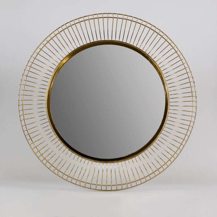 HYGGE CAVE | ROUND GOLD IRON WALL MIRROR