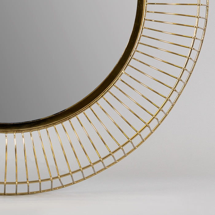 HYGGE CAVE | ROUND GOLD IRON WALL MIRROR