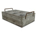 HYGGE CAVE | RUSTIC GRAYWASH SIX SLOT WOODEN CADDY