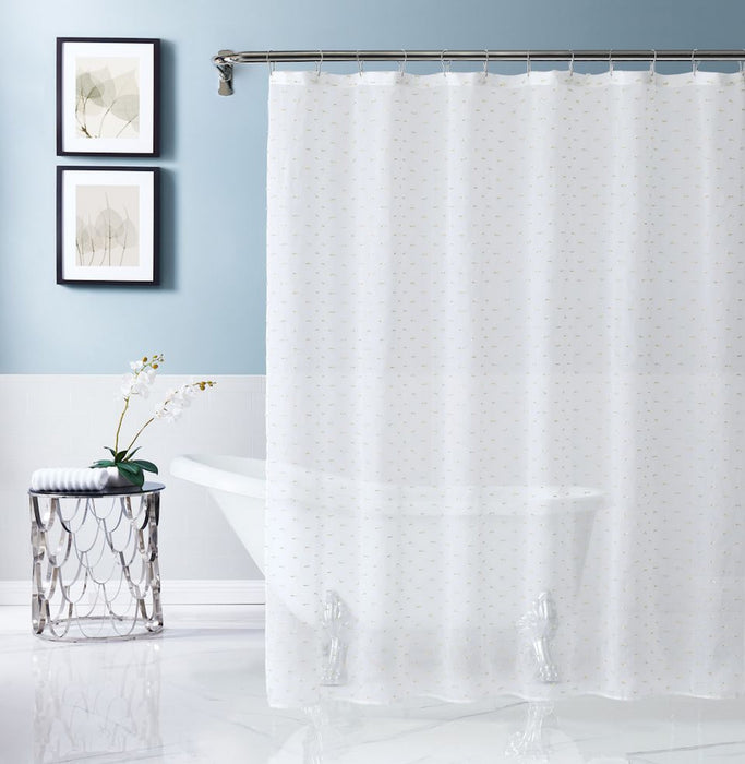 HYGGE CAVE | GOLD SPRINKLES SHOWER CURTAIN