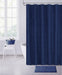 HYGGE CAVE | NAVY BLUE TEXTURED SHOWER CURTAIN