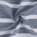 HYGGE CAVE | NAVY AND WHITE STRIPED SHOWER CURTAIN