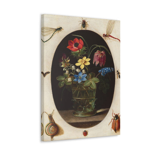 HYGGE CAVE | STILL LIFE WITH FLOWERS SURROUNDED BY INSECTS AND A SNAIL