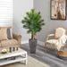63” ARECA ARTIFICIAL PALM TREE IN CEMENT PLANTER (REAL TOUCH) - HYGGE CAVE