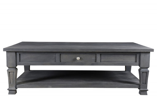 HYGGE CAVE | TRADITIONAL STYLE GRAY STORAGE COFFEE TABLE