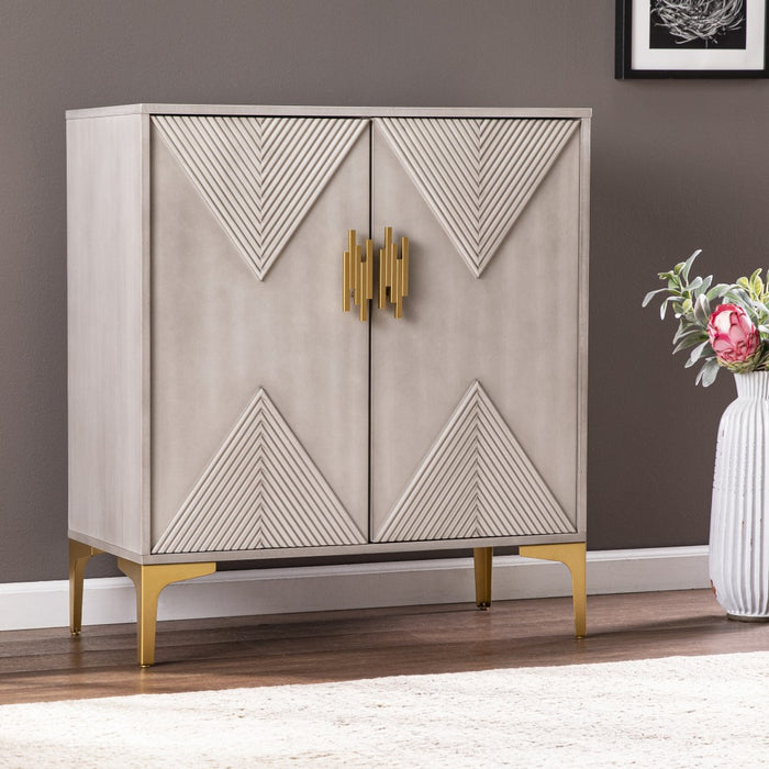 HYGGE CAVE | GRAYWASH TEXTURED ACCENT CABINET