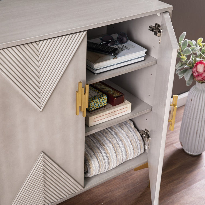HYGGE CAVE | GRAYWASH TEXTURED ACCENT CABINET