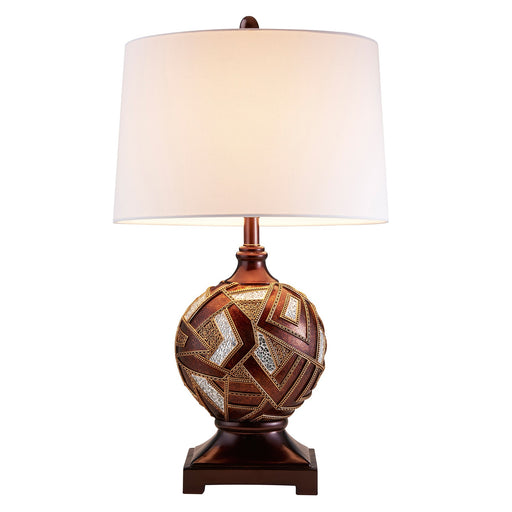 HYGGE CAVE | BROWN METALLIC MOSAIC DESIGN TABLE LAMP