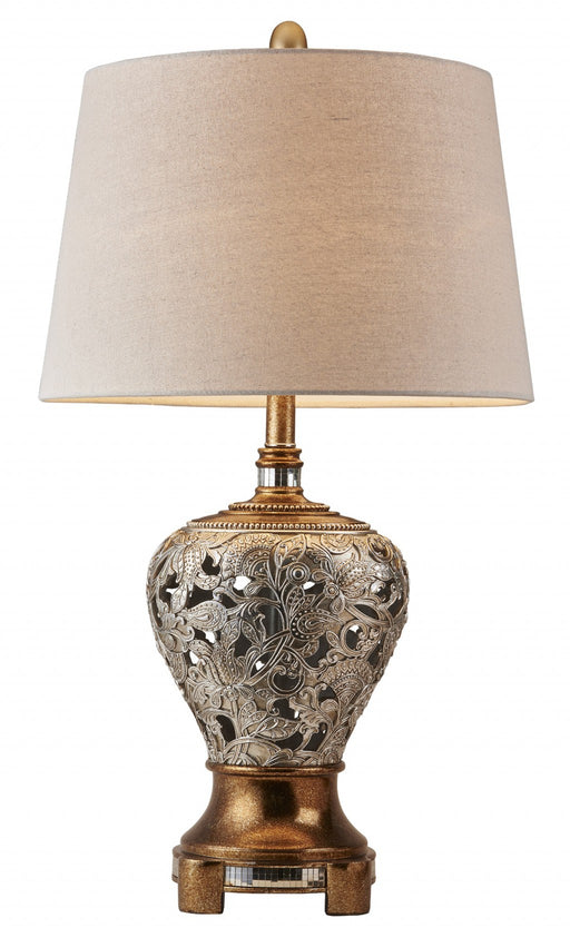 HYGGE CAVE | PRIMO TALL SILVER AND GOLD TABLE LAMP