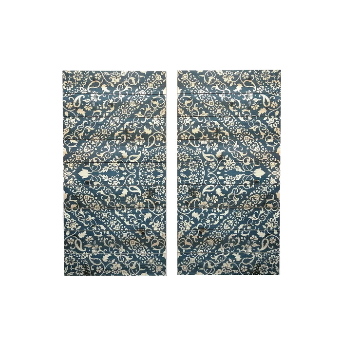 HYGGE CAVE | TWO PIECE SYMMETRY WOOD PLANK WALL ART 