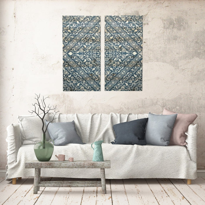 HYGGE CAVE | TWO PIECE SYMMETRY WOOD PLANK WALL ART 