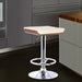 HYGGE CAVE | CREAM FAUX LEATHER CHROME FINISHED BAR STOOL 