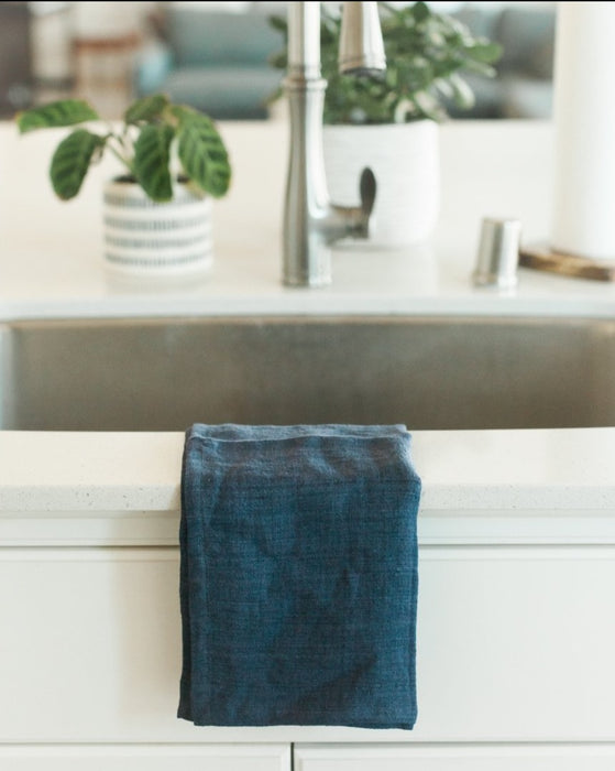 HYGGE CAVE | STONE WASHED LINEN TEA TOWEL Luxuriously kitchen India