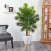 63” ARECA ARTIFICIAL PALM TREE IN WHITE PLANTER WITH STAND (REAL TOUCH) - HYGGE CAVE