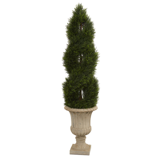 HYGGE CAVE | ARTIFICIAL SPIRAL TOPIARY TREE IN URN