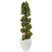 HYGGE CAVE | ENGLISH IVY TOPIARY TREE IN WHITE OVAL PLANTER