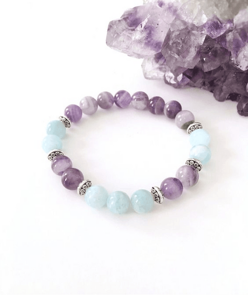 Throat Chakra / Vishuddha / Crown Chakra / Sahasrara / Crystal Energy Stone / Healing Power / Natural Stone / Purple Mica Beads / Natural Loose Round Beads / Light Purple Lepidolite Jasper