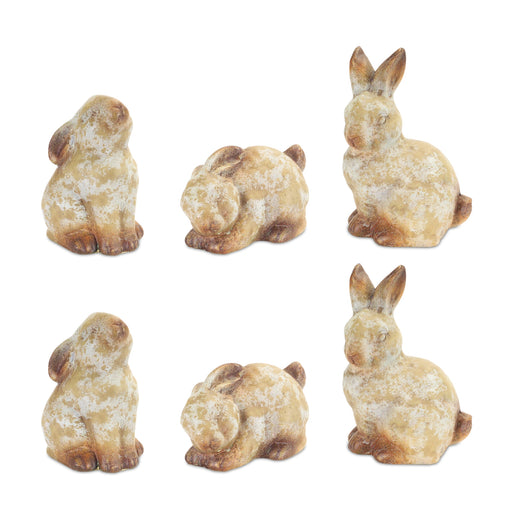 Bring some whimsy to your garden with our set of 6 terracotta rabbit figurines. Handcrafted and unique, these bunnies will make a delightful addition to any outdoor decor