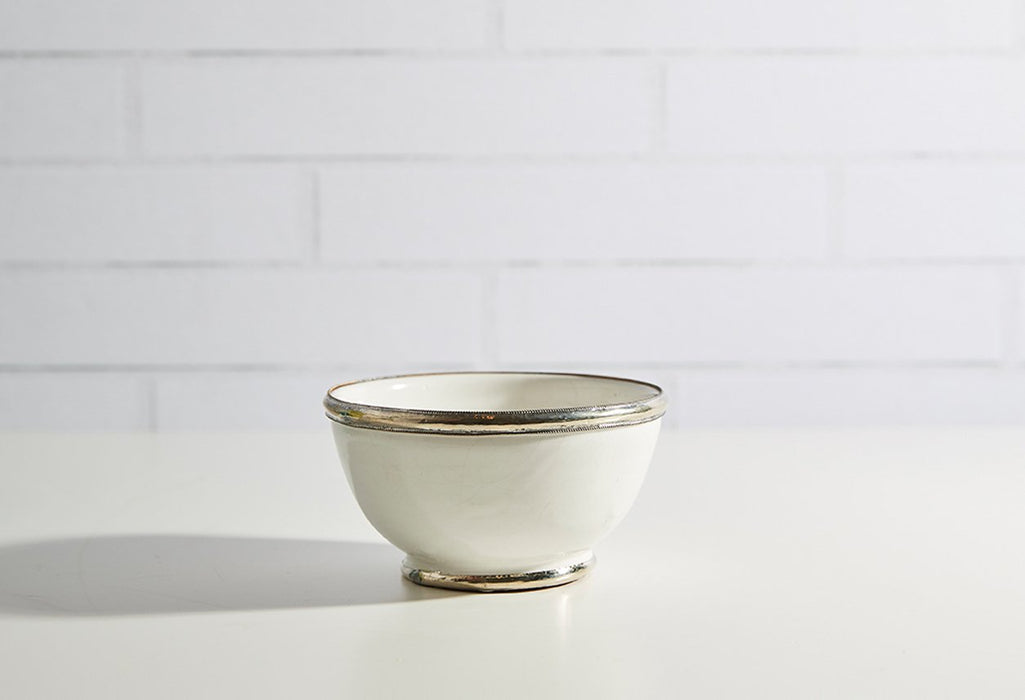 HYGGE CAVE | MOROCCAN GLAZED BOWLS WITH BERBE SILVER TRIM
