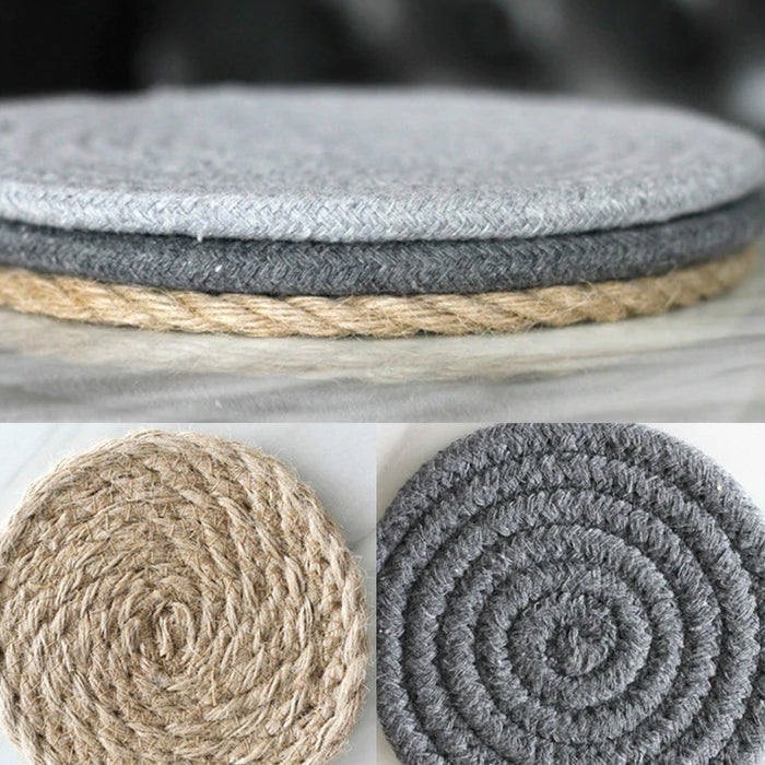 HYGGE CAVE | Nordic Style Natural Handmade Straw Woven Placemat, YOLO