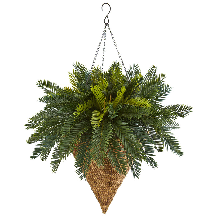 CYCAS HANGING BASKET ARTIFICIAL PLANT - HYGGE CAVE
