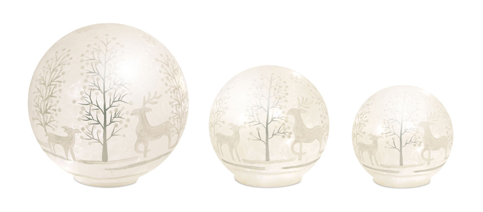 HYGGE CAVE | DEER AND TREE GLOBE/TIMER (SET OF 3)