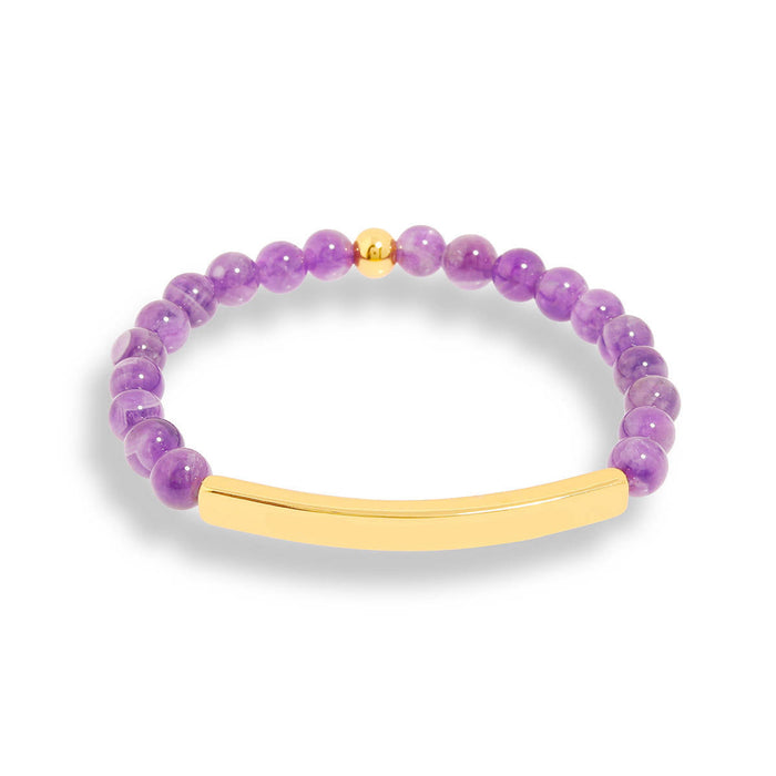 Custom Statement Jewelry / Gold Rope / For Women / Amethyst Bracelet