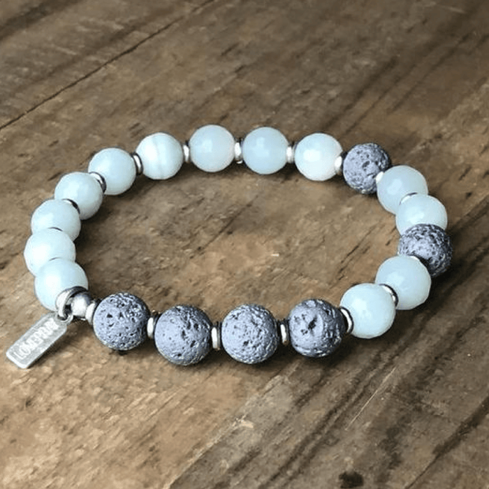 Throat Chakra / Vishuddha / Crown Chakra / Sahasrara / Natural Stone / Crystal Energy Stone / Healing Power / Lava Beads / Volcanic Round / Rock Lava Beads