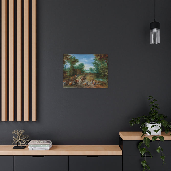 HYGGE CAVE | WOODED LANDSCAPE WITH TRAVELERS