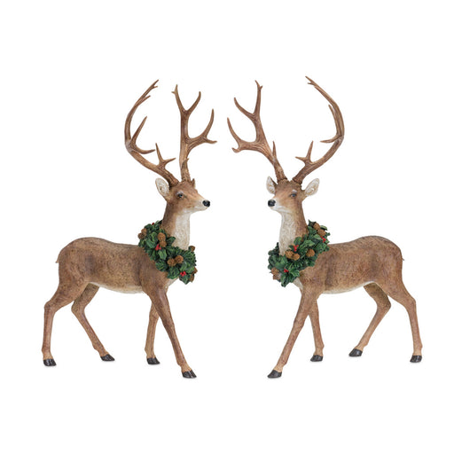 HYGGE CAVE | DEER WITH WREATH (SET OF 2)