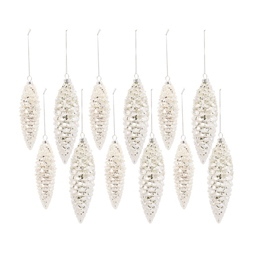 White ornaments for Christmas tree - hygge cave