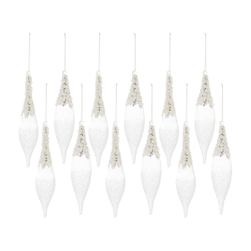 The Crystal Drop 12-piece Ornament Set  - hygge cave
