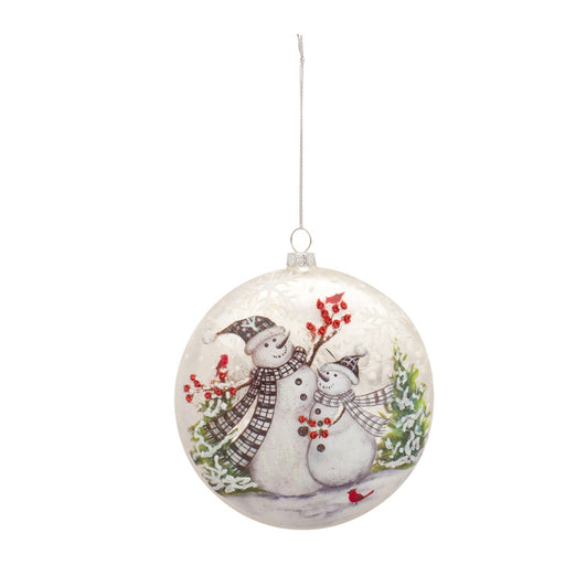 Adorn your Christmas Tree with this beautiful set of Snowman Disc Ornaments - hygge cave