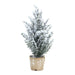 potted snowy pine tree - hygge cave