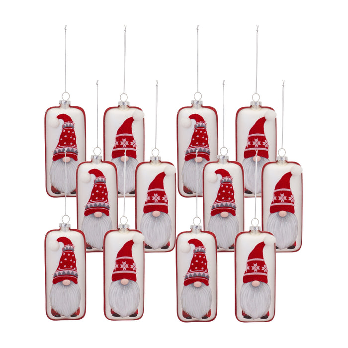 otal of 12 pieces lovely gnome ornaments in different colors - hygge cave