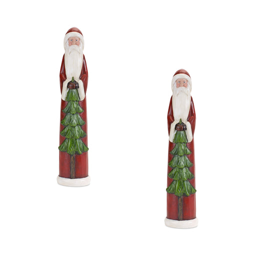 Ring in the holiday season with this beautiful set of Santa Figurines- hygge cave
