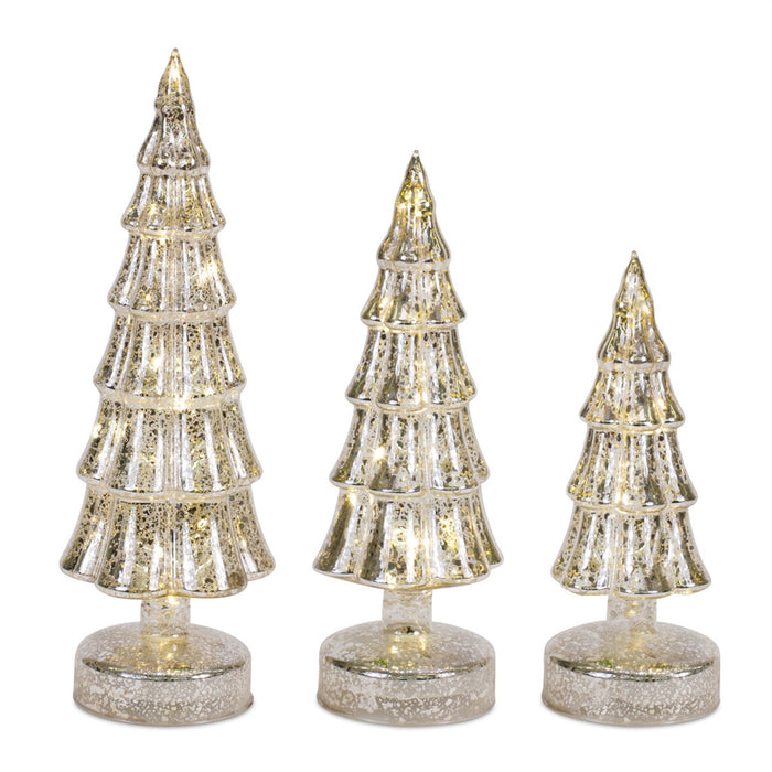 Set of 3 LED lighted christmas cone trees - hygge cave