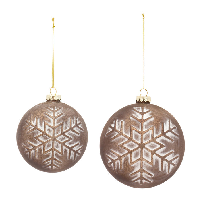 4 inch Christmas tree decorations balls with hanger - hygge cave