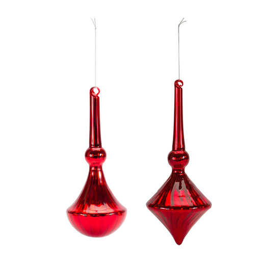 clear glass finial drop ornaments - HYGGE CAVE