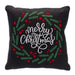 joy and holly wreath pillow - hygge cave