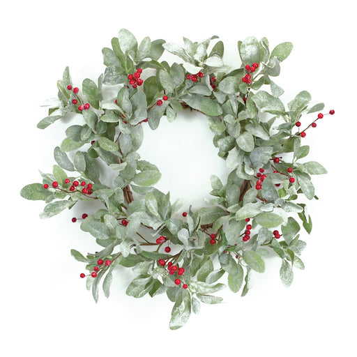  Handmade Traditional Everlasting Artificial Mistletoe and Berries Christmas Wreath - hygge cave