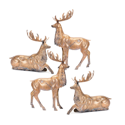 beautiful set of Copper Deer Figurines - hygge cave