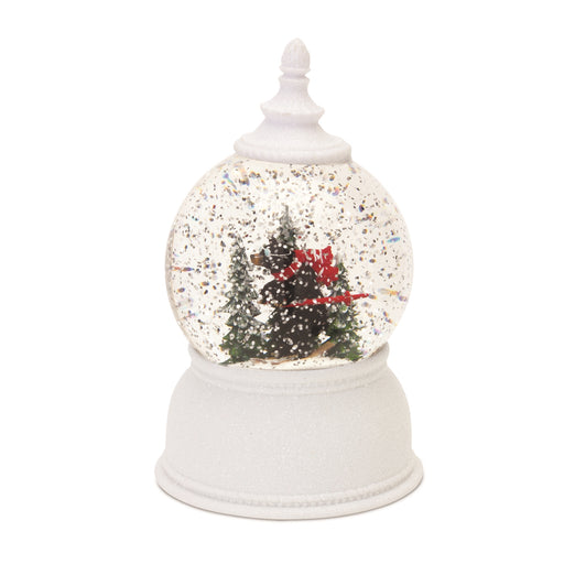  stunning Lighted Snow Globe with Skiing Bear accent - hygge cave