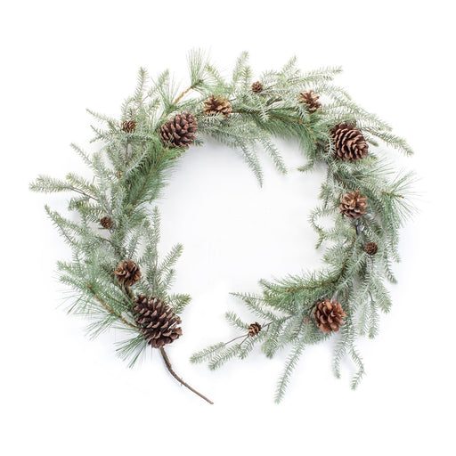 garland features realistic faux pine branches - hygge cave