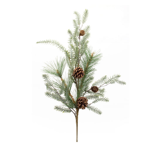 varigated juniper and pine foliage paired with the pinecone and twig accents - HYGGE CAVE