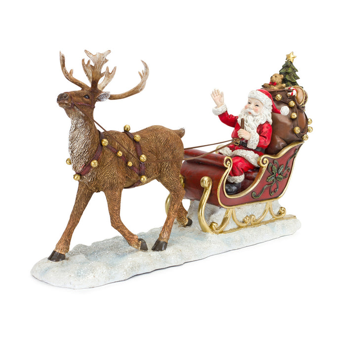 HYGGE CAVE | SANTA WITH SLEIGH AND DEER