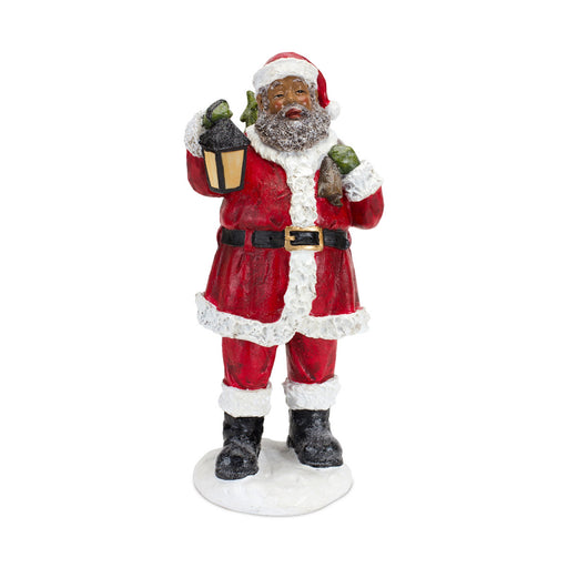 Standing Santa Claus Christmas Figurine with Lantern Image - hygge cave