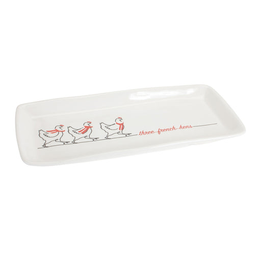 beautifully designed Three French Hens PlatterThese are made of Earthenware - hygge cave