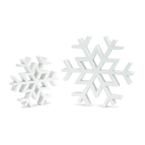  12 Piece Beaded Snowflake Hanging Figurine Set - hygge cave